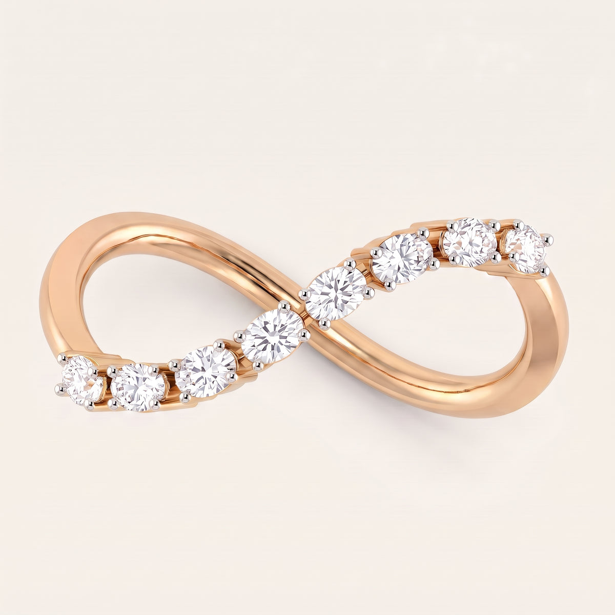 Sunrise lab-grown diamond ring, view 8