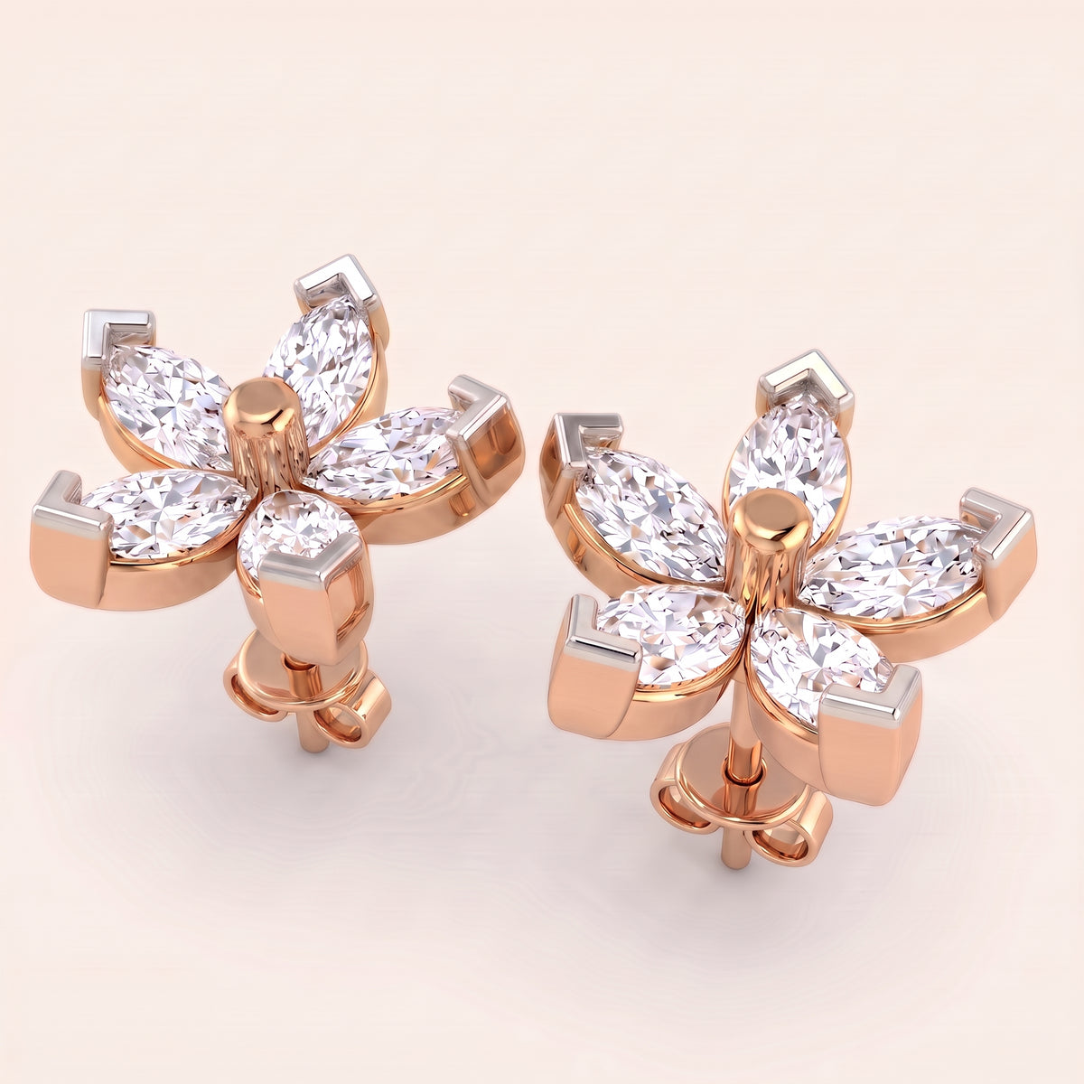 Jasmine lab-grown diamond earrings, view 6