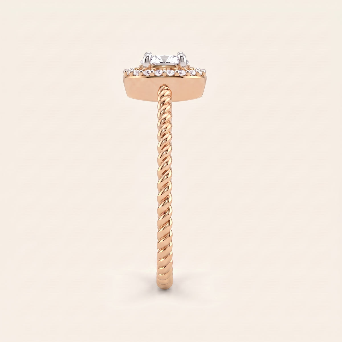 Marina lab-grown diamond ring, view 5