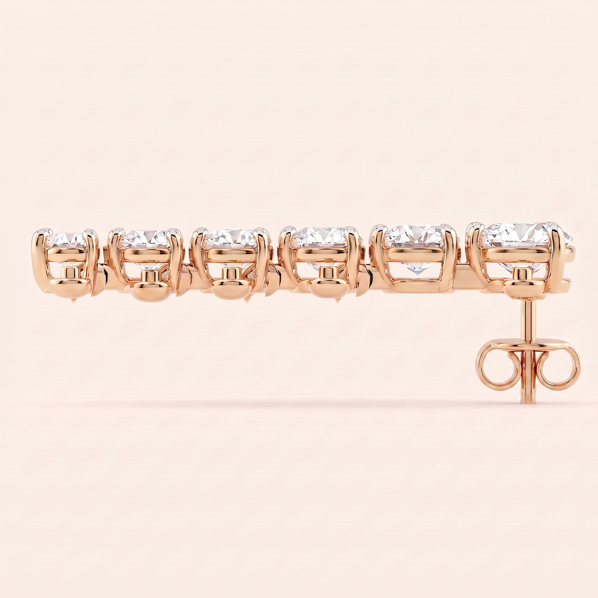 Rain lab-grown diamond earrings, view 6