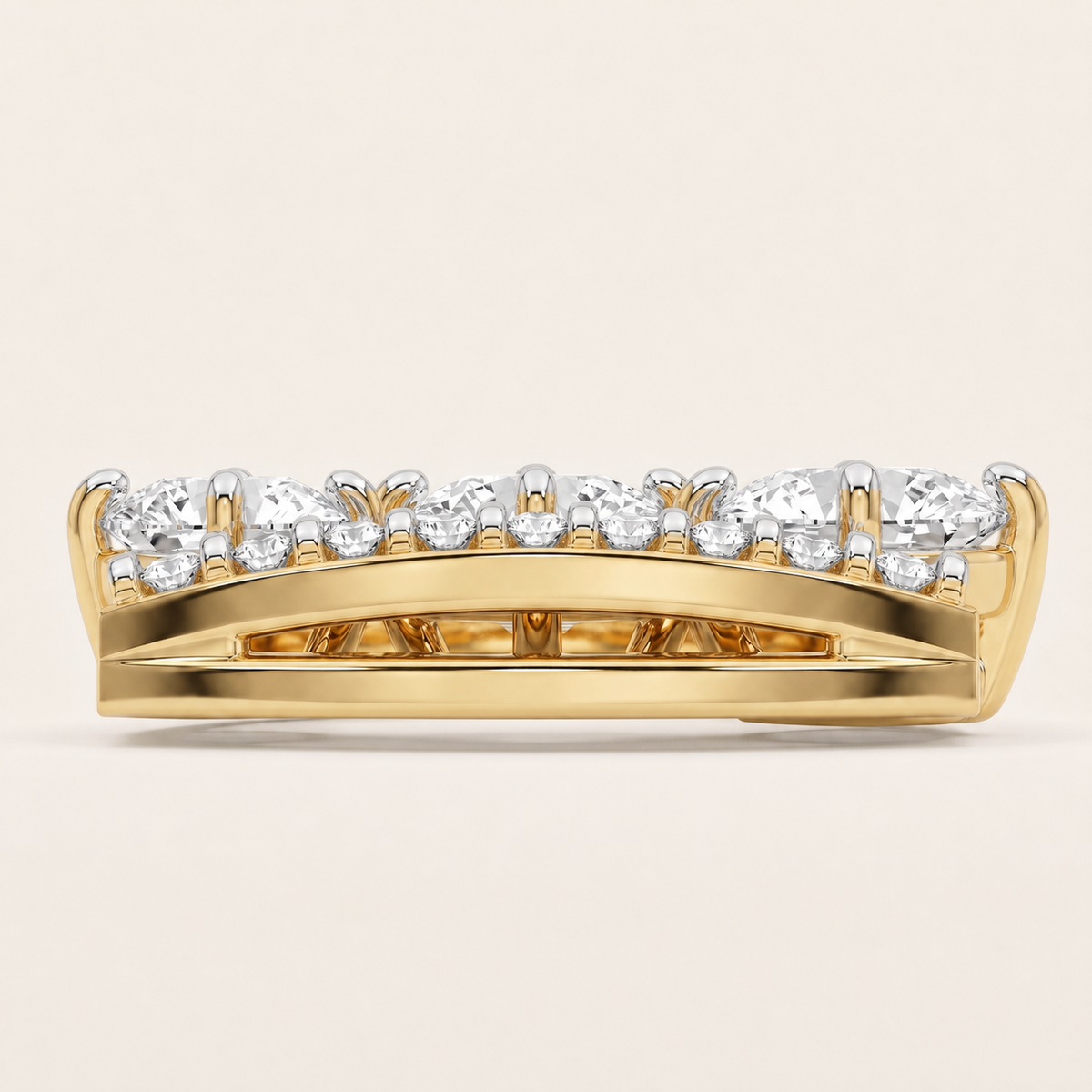 Tower lab-grown diamond earrings, view 4
