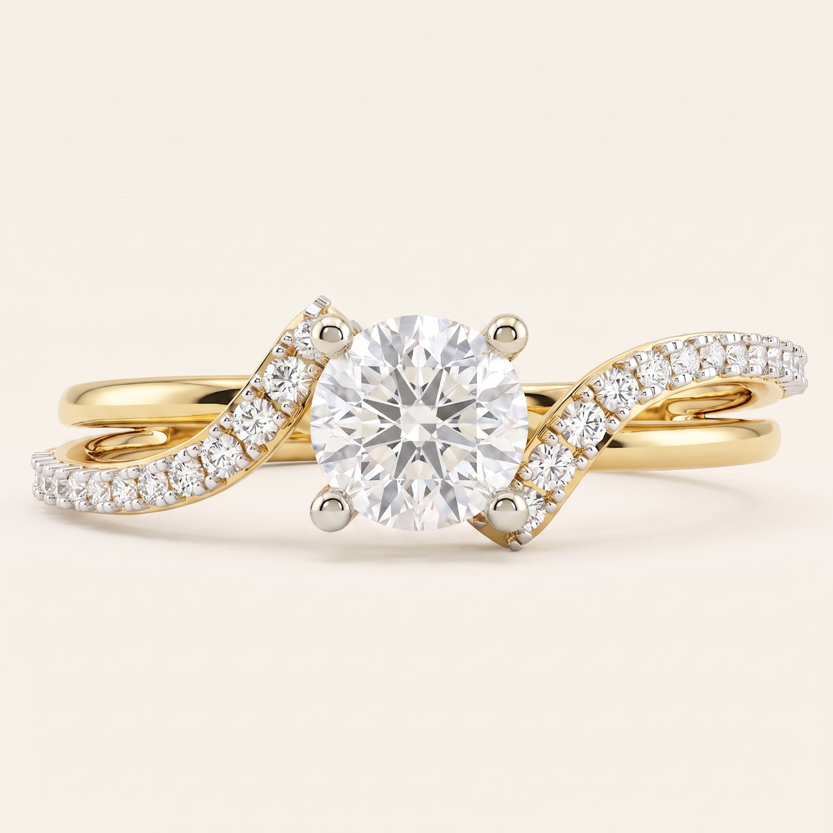 Sovereign lab-grown diamond ring, view 3