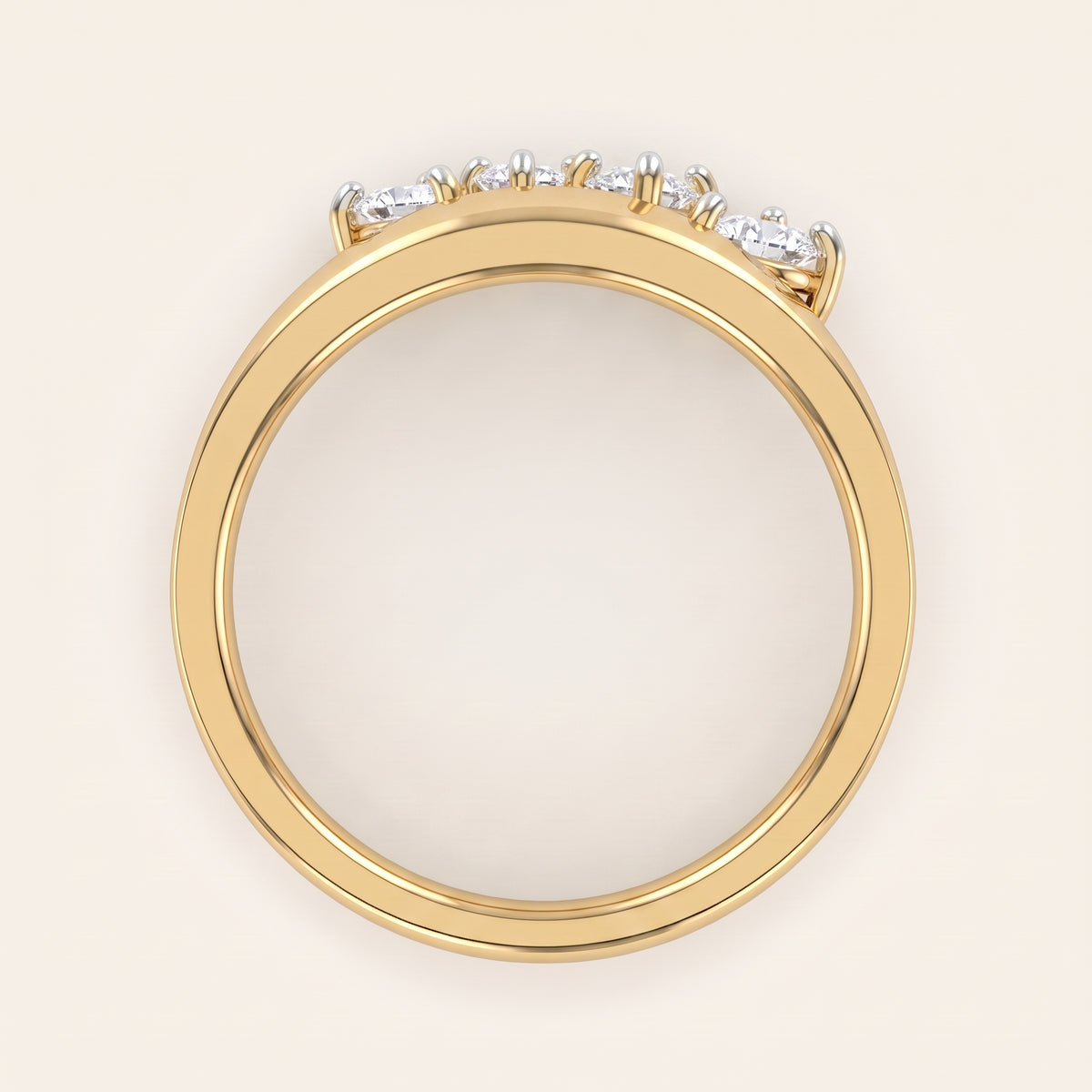 Vortex lab-grown diamond ring, view 2