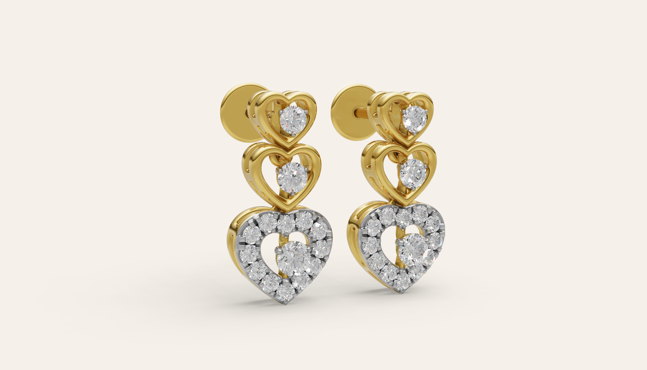 Heart Range Earring