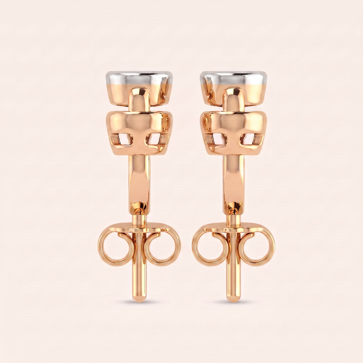 Duality lab-grown diamond earrings, view 7