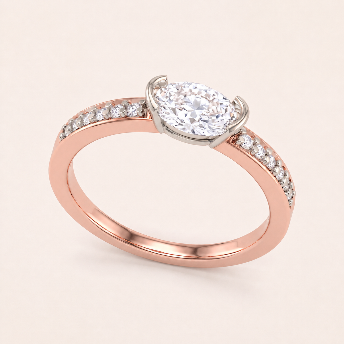 Equinox lab-grown diamond ring, view 6