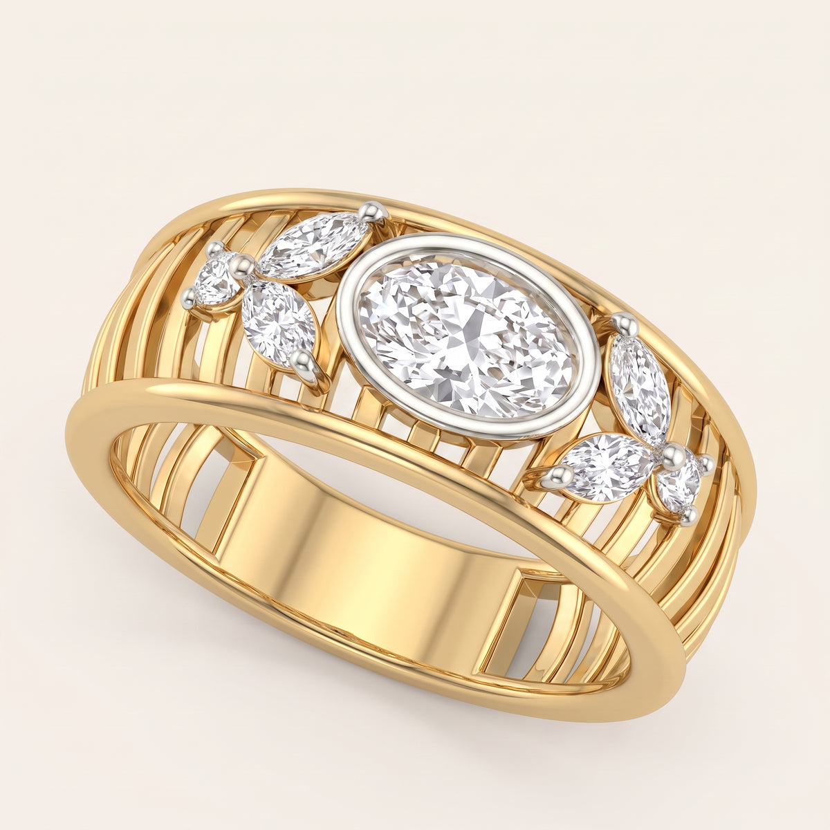 Aurelia lab-grown diamond ring, view 2