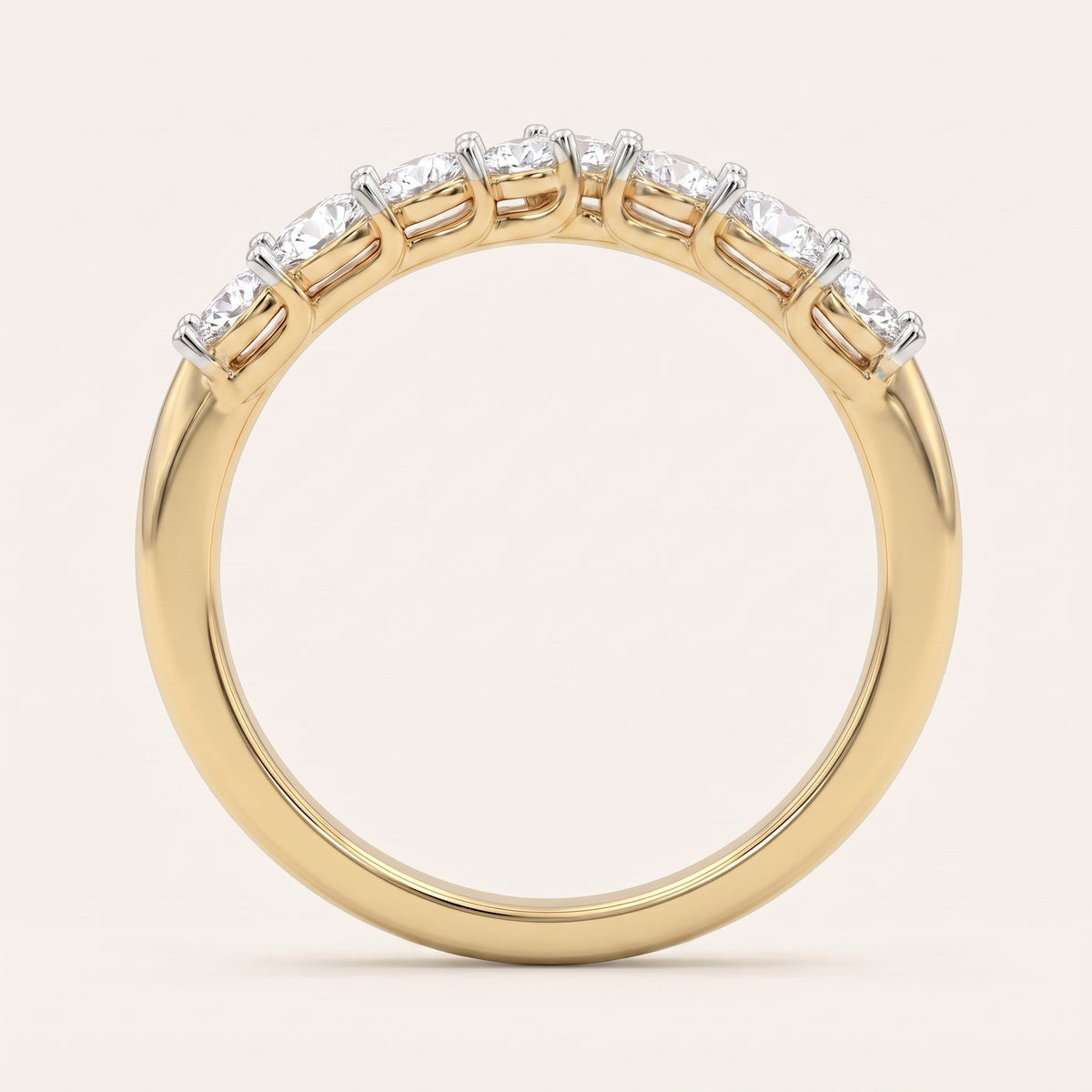 Plume lab-grown diamond ring, view 2