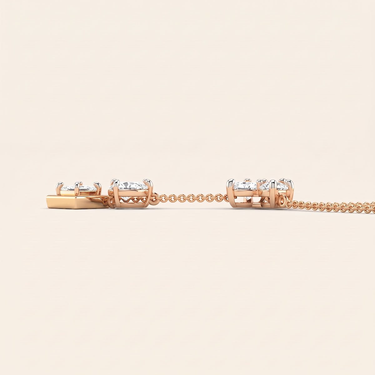 Willow lab-grown diamond necklace, view 6