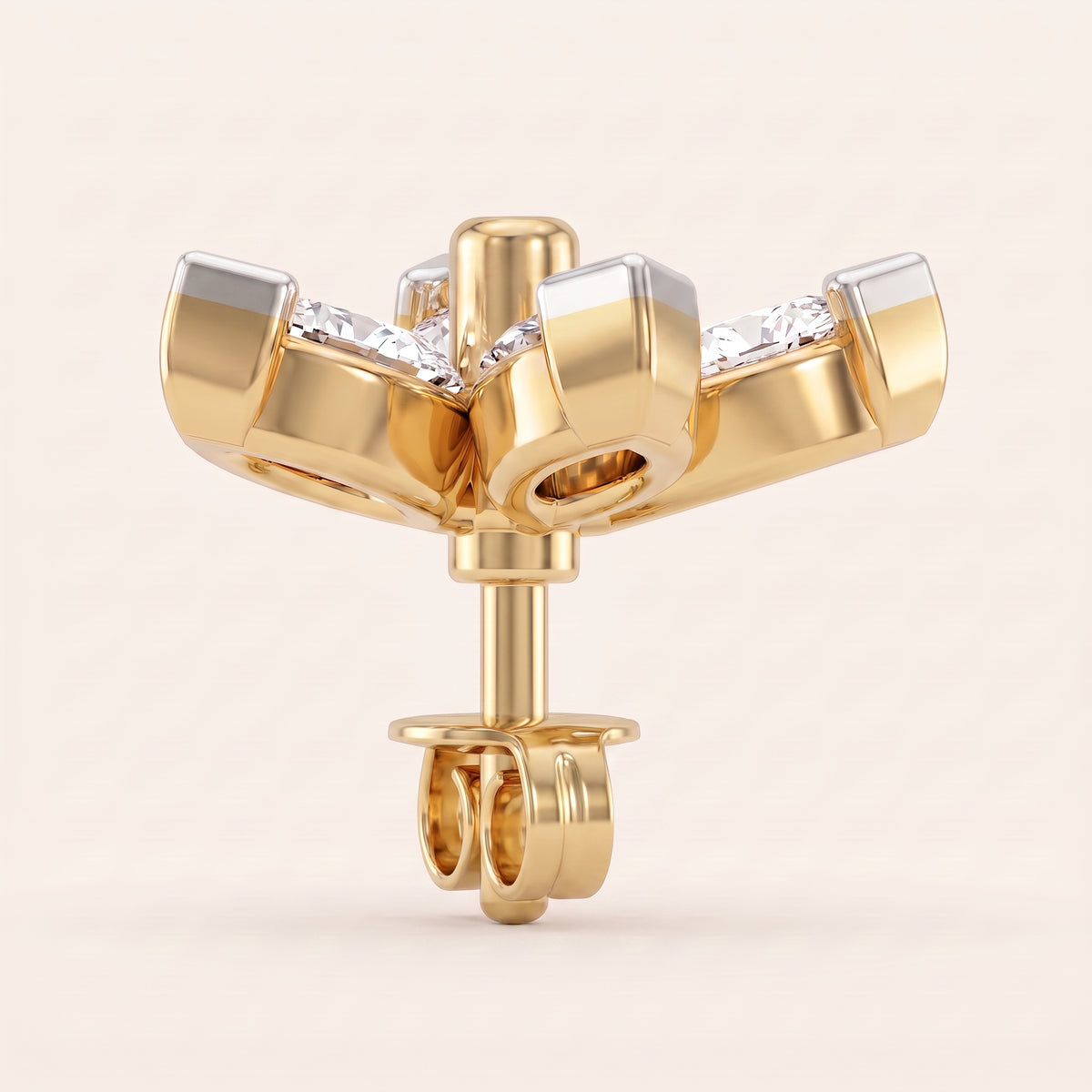 Jasmine lab-grown diamond earrings, view 5