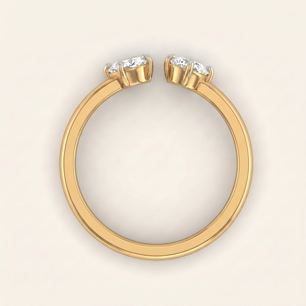 Pure lab-grown diamond ring, view 3