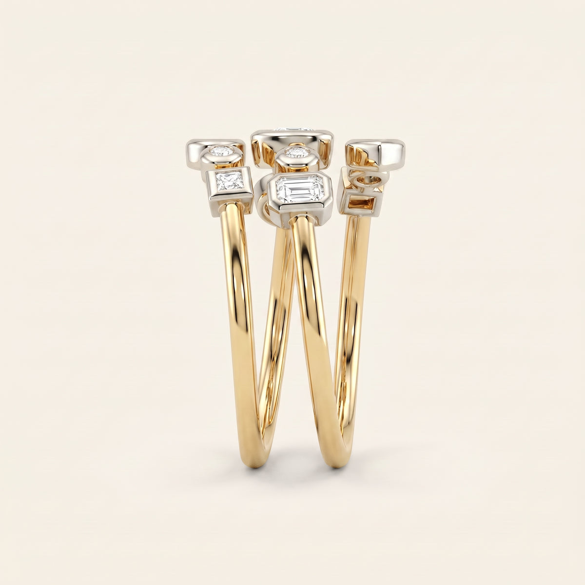 Charm lab-grown diamond ring, view 3