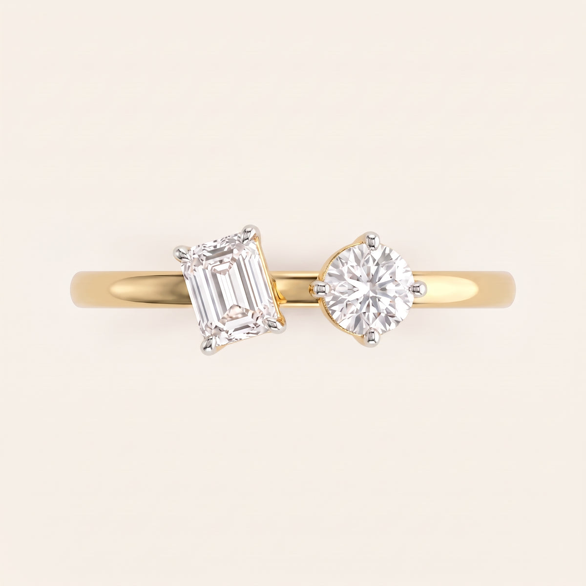Pure lab-grown diamond ring, view 4