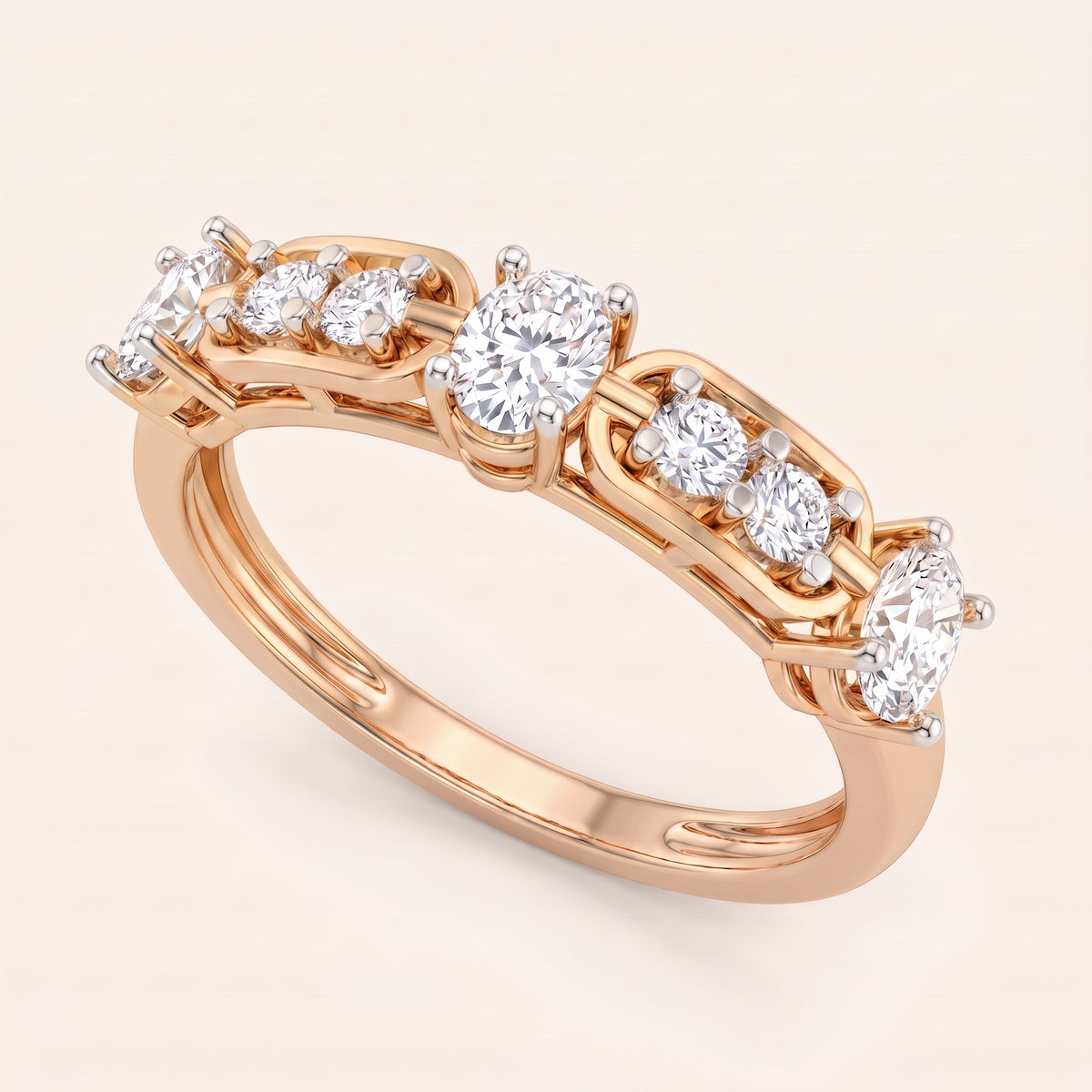 Septima lab-grown diamond ring, view 6