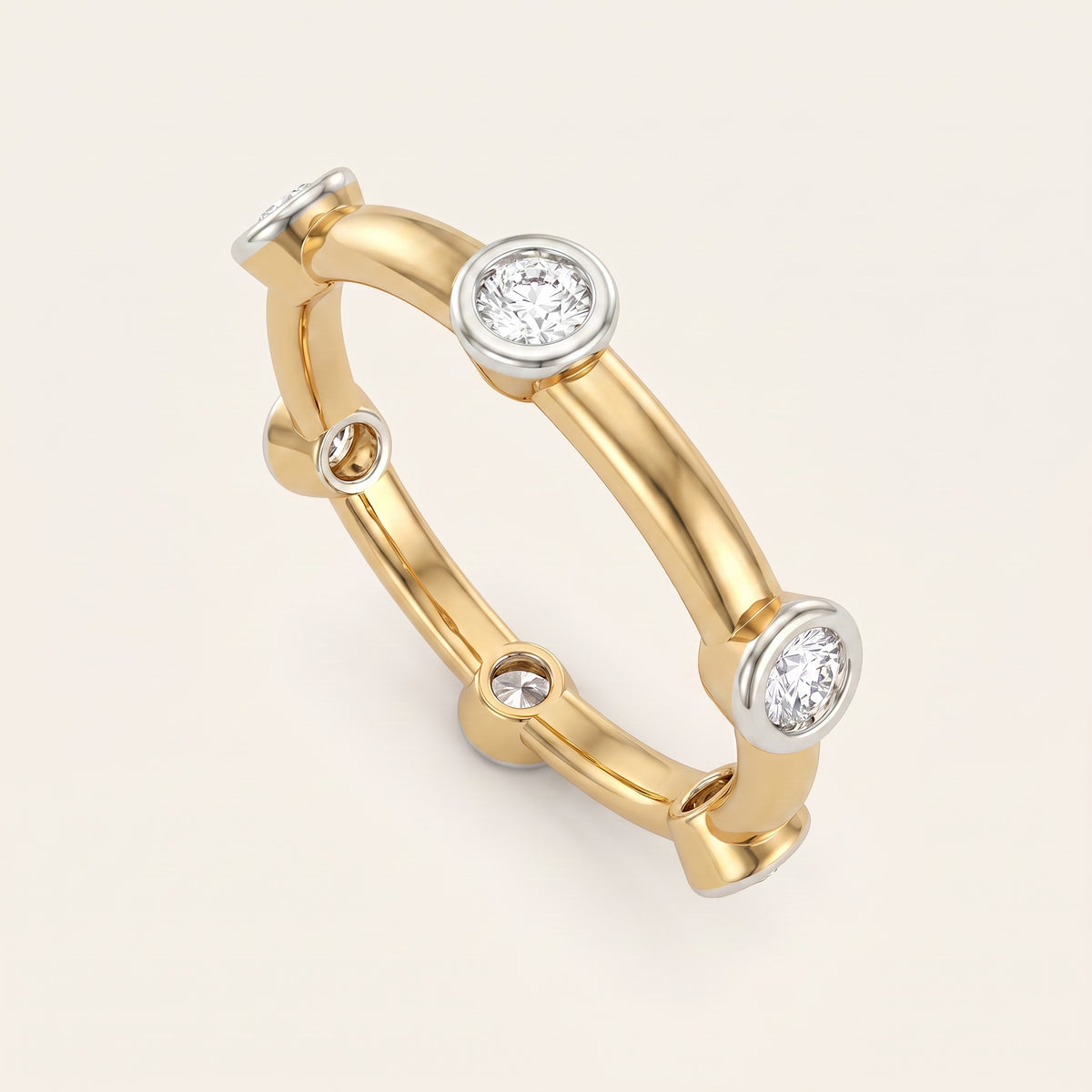 Dotty lab-grown diamond ring, view 4