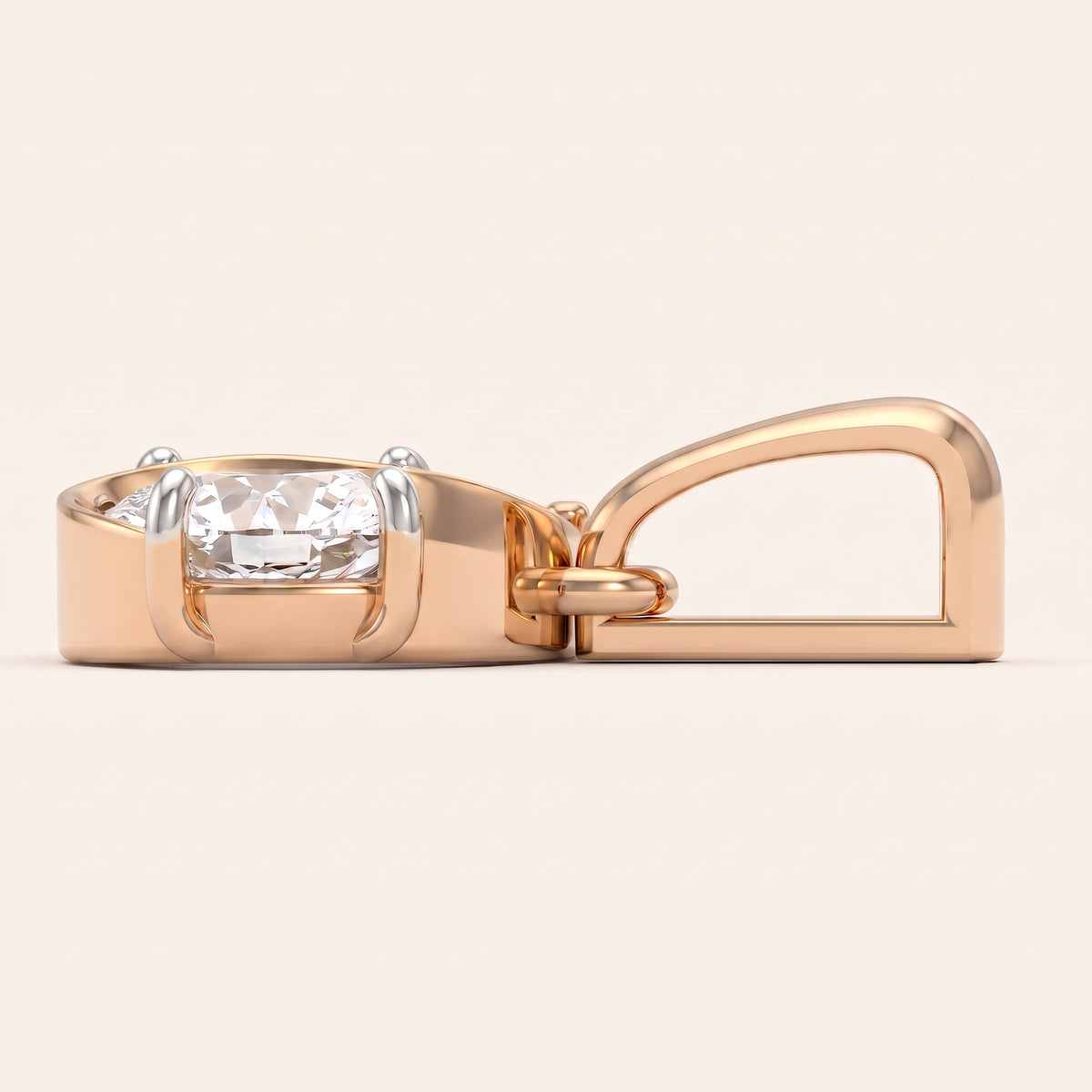 Spiralle lab-grown diamond pendant, view 7