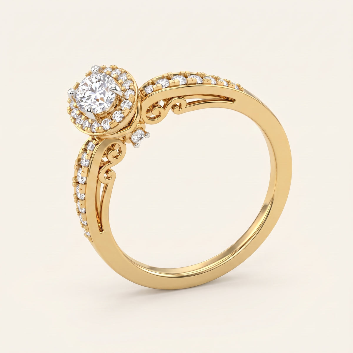 Florentine lab-grown diamond ring