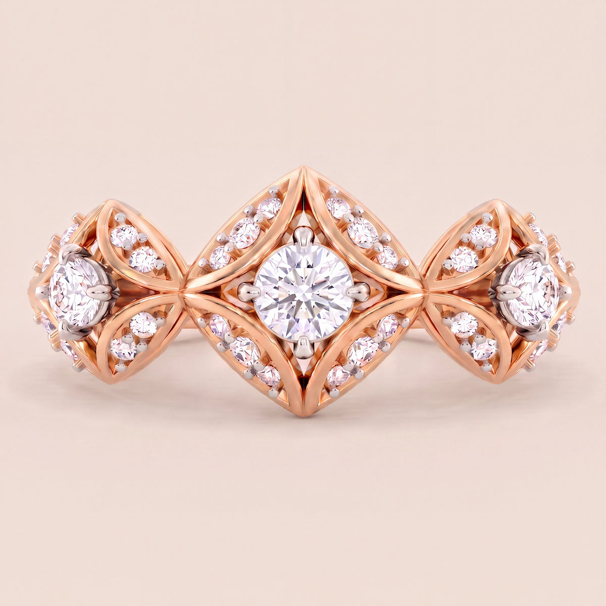 Tiara lab-grown diamond ring, view 8