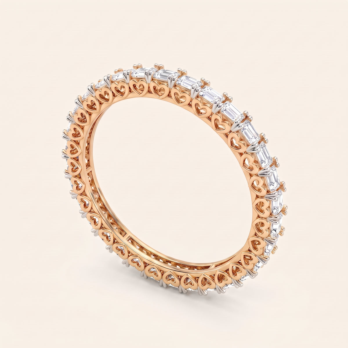 Sweetheart lab-grown diamond ring, view 5