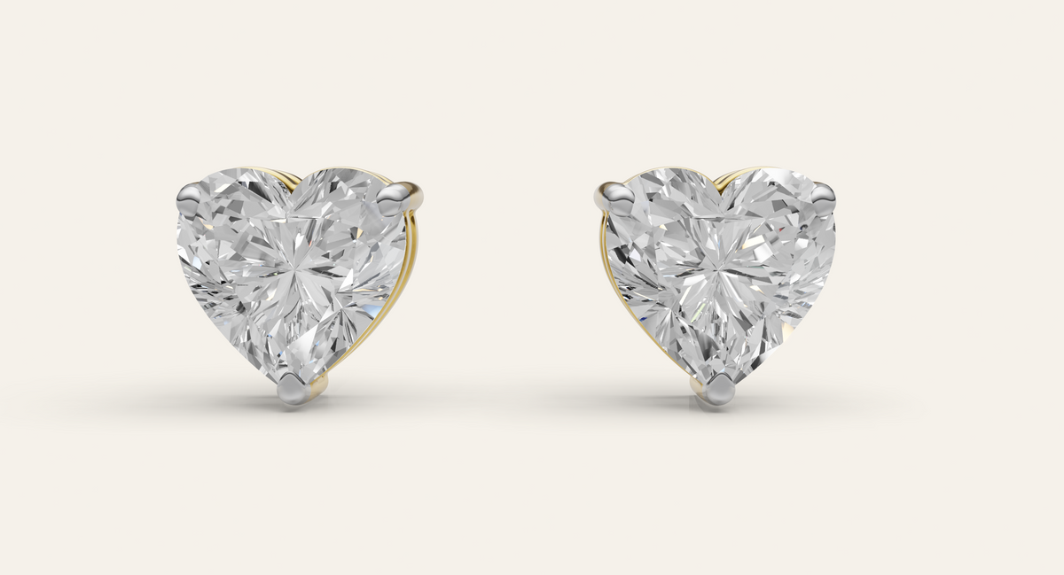 Amora lab-grown diamond earrings, view 6