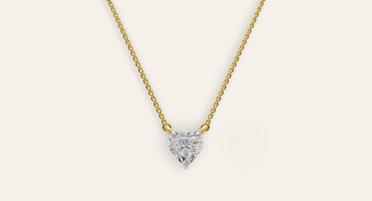 Cupid lab-grown diamond pendant in yellow gold