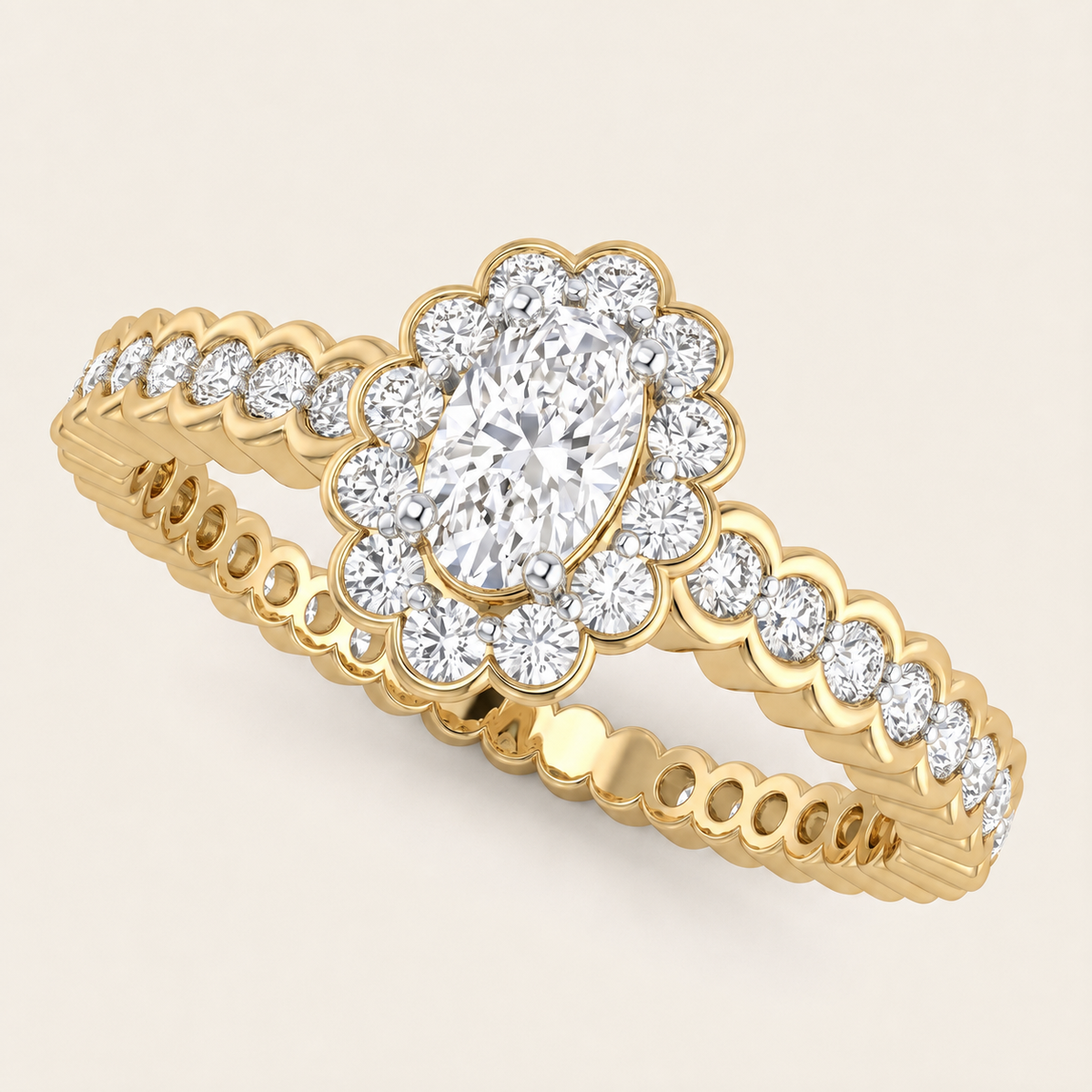 Antoinette lab-grown diamond ring, view 4