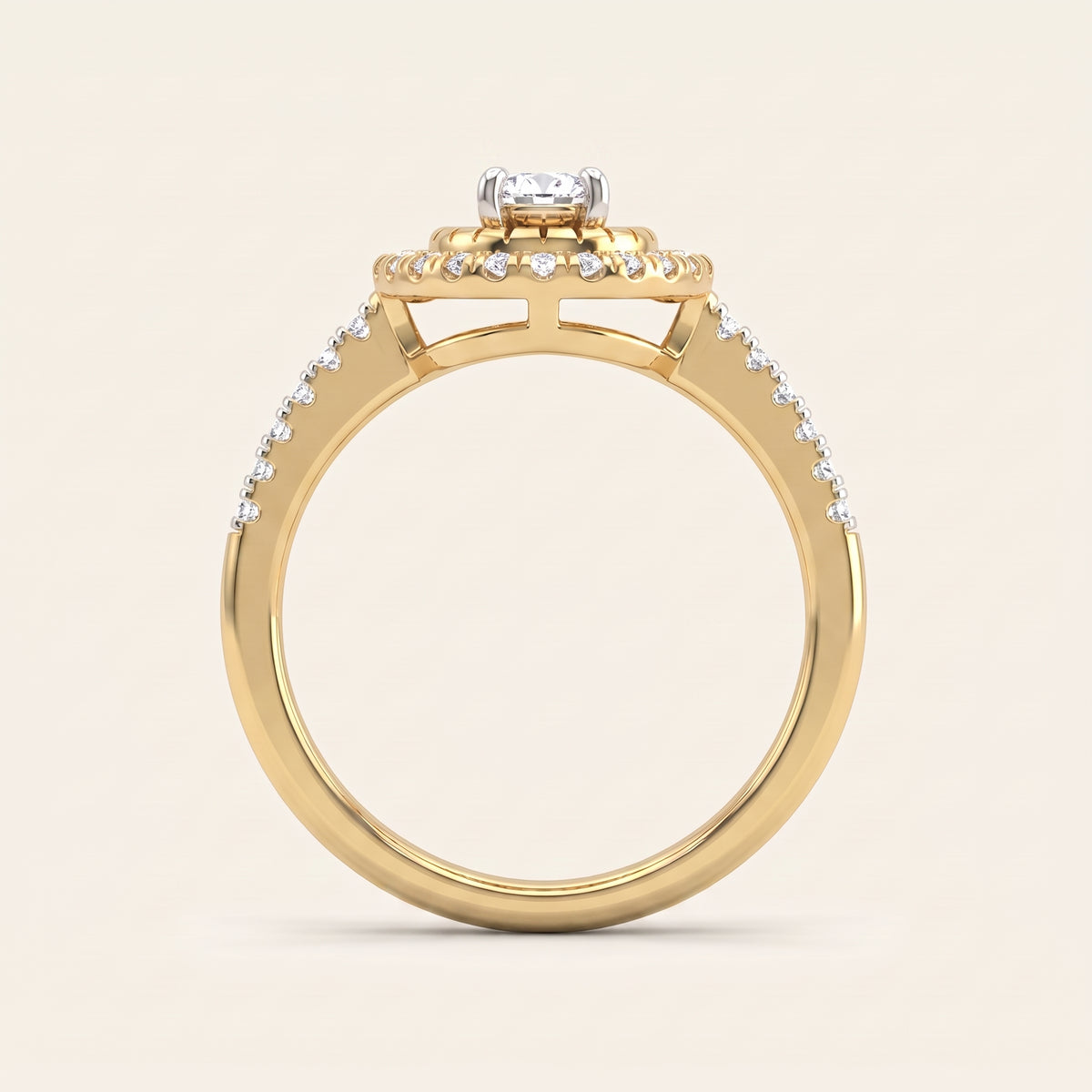 Aurora lab-grown diamond ring