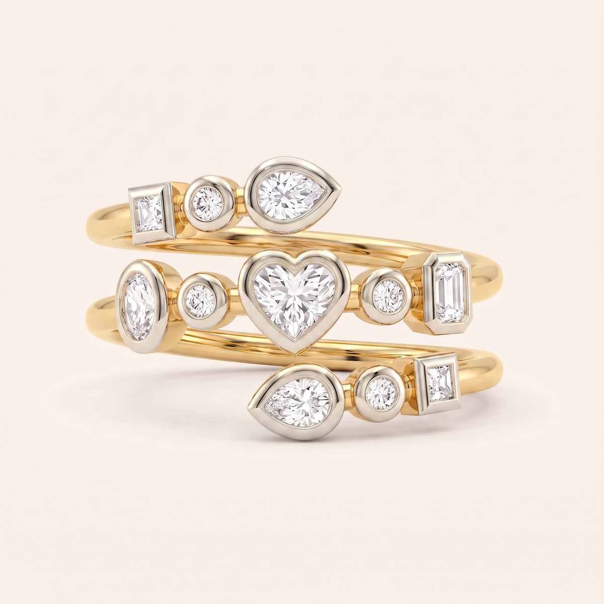 Charm lab-grown diamond ring