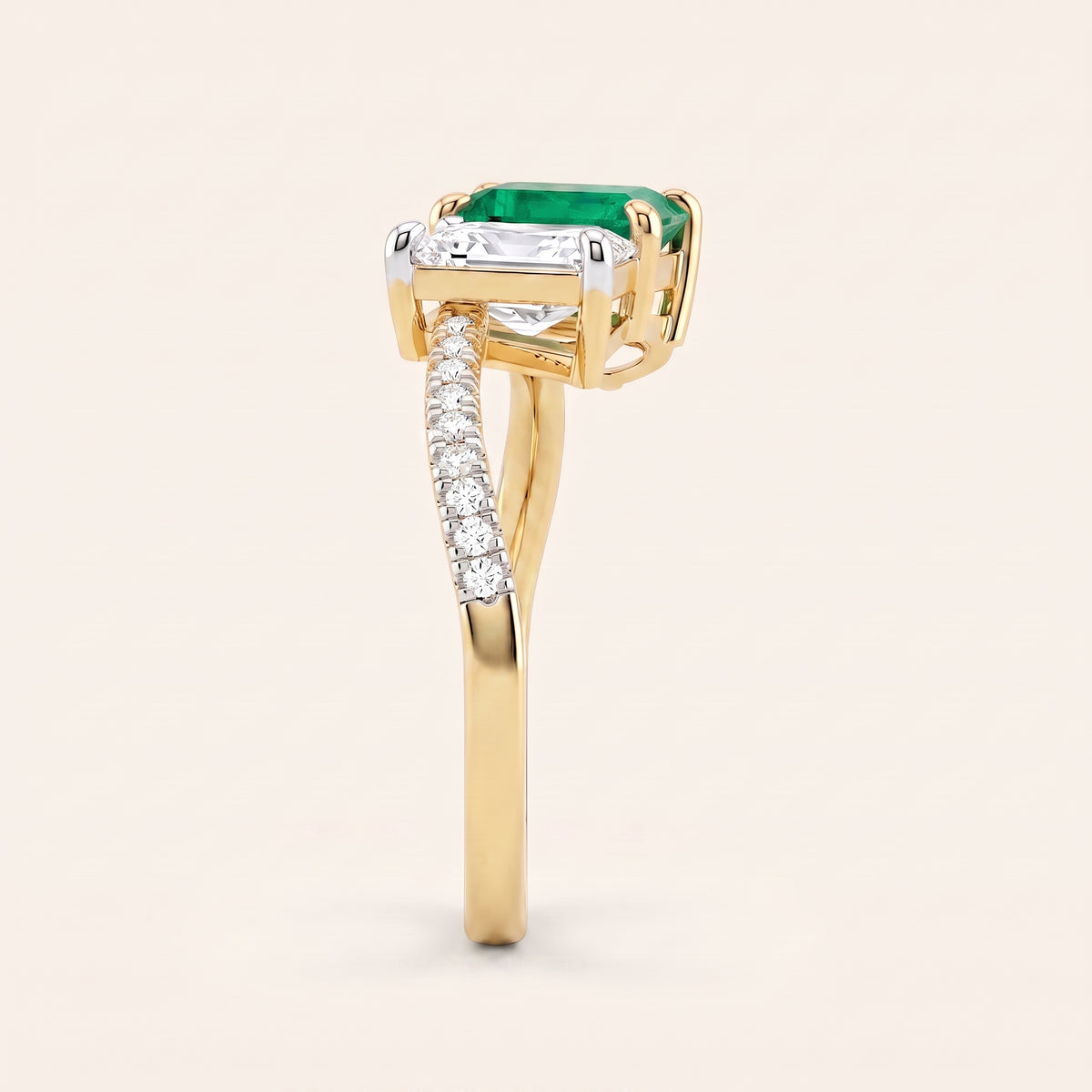 Duet lab-grown diamond ring, view 7