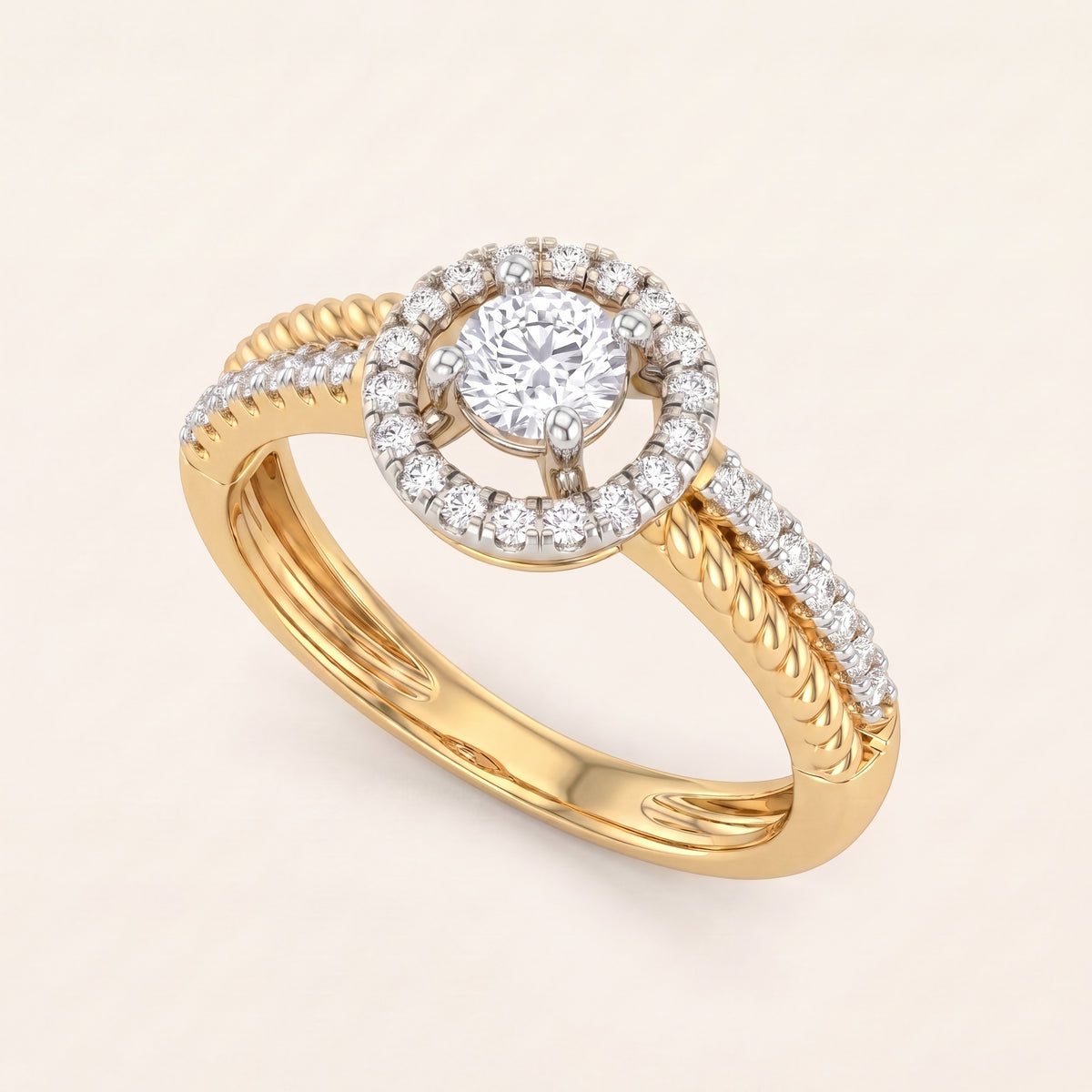 Belle lab-grown diamond ring, view 3