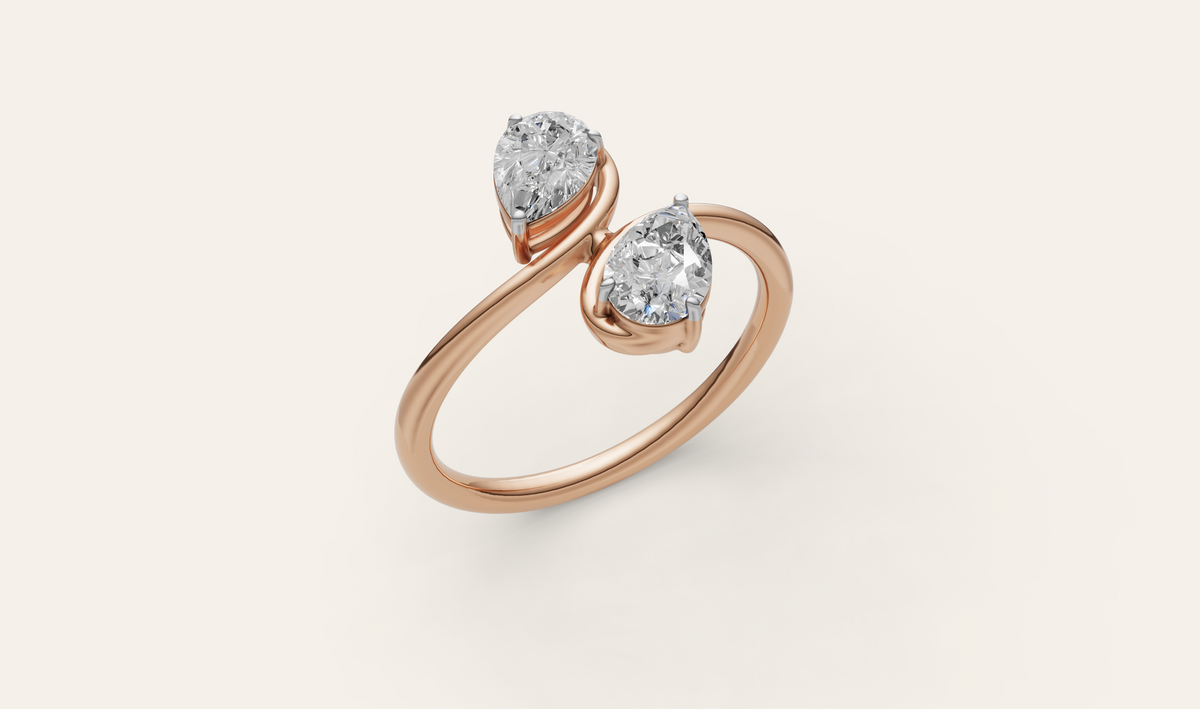 Muse lab-grown diamond ring in rose gold
