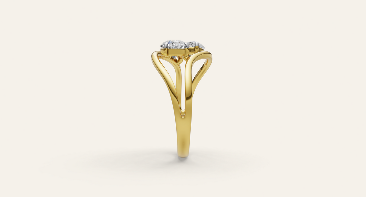 Folia lab-grown diamond ring, view 5