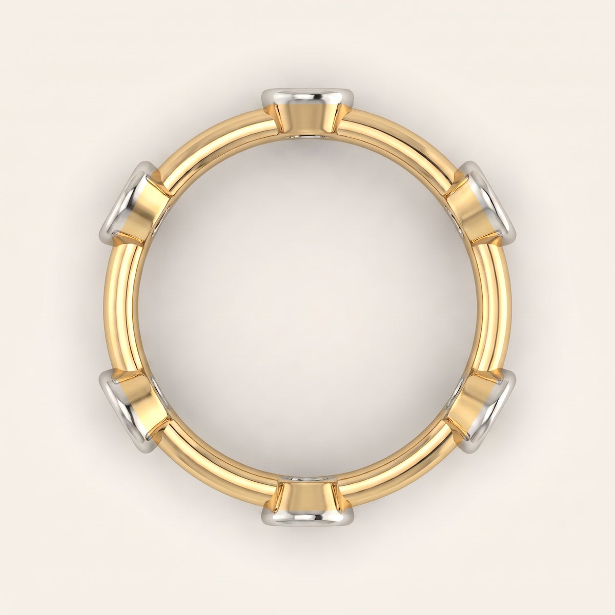 Ellipse lab-grown diamond ring, view 3