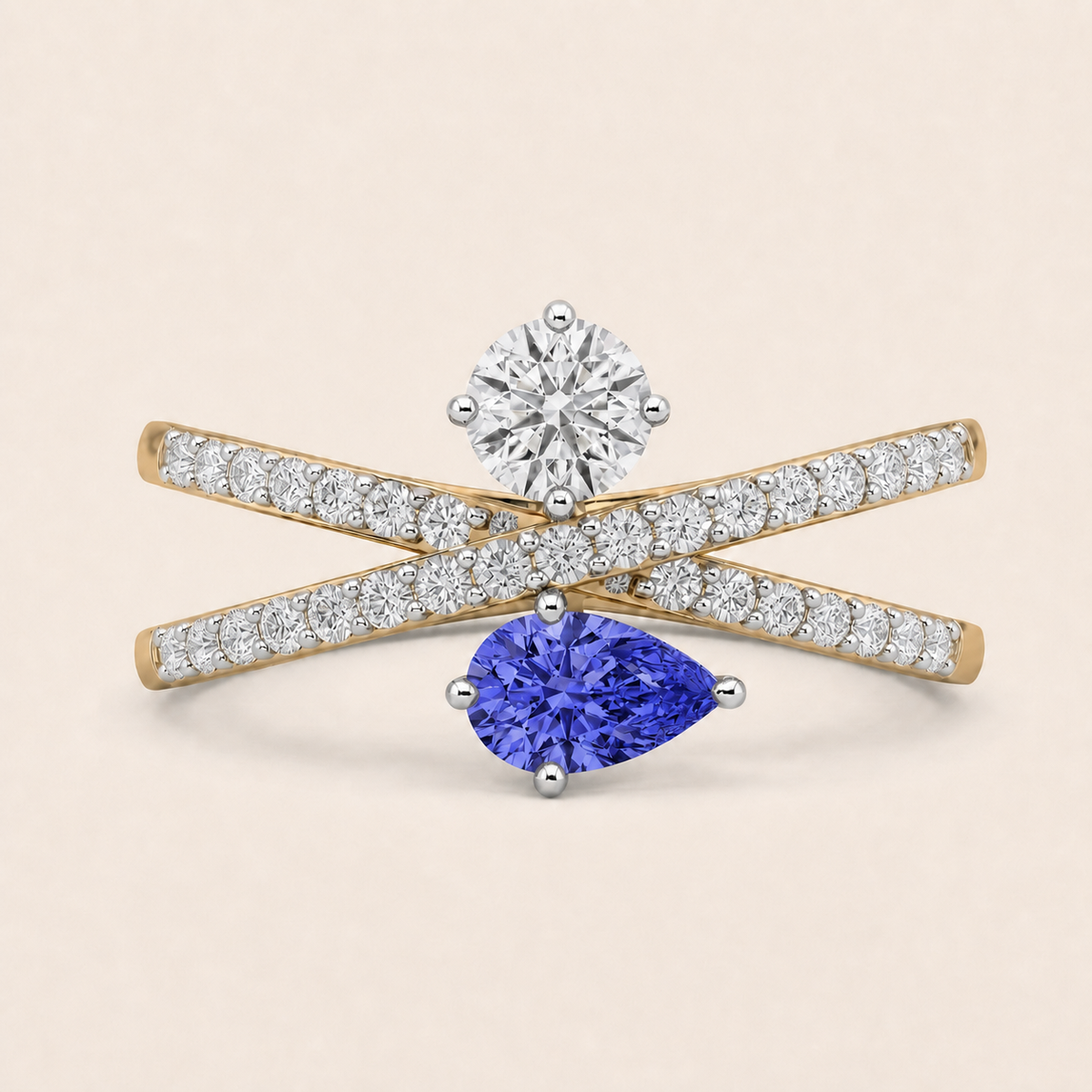 Crossroads lab-grown diamond ring