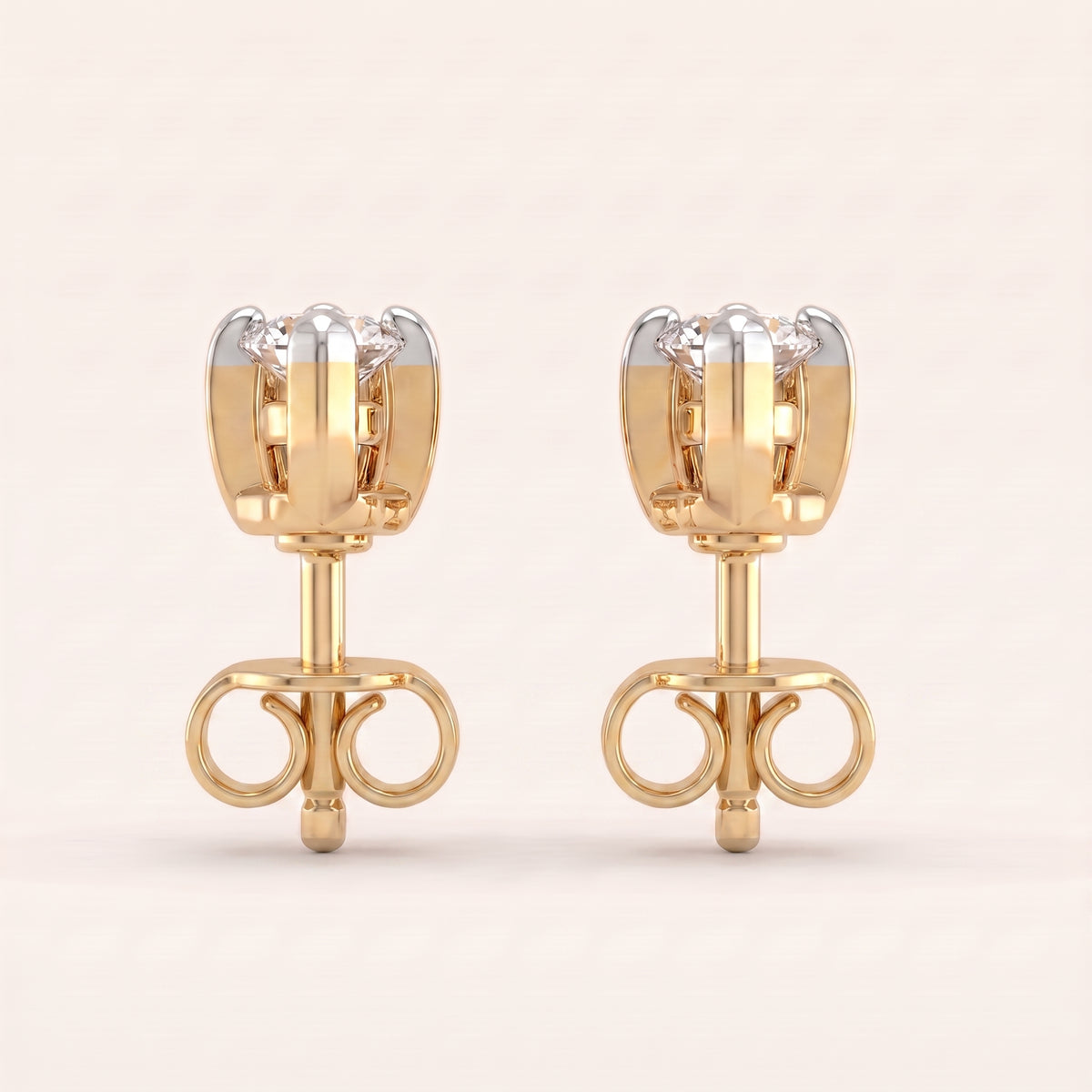 Rain lab-grown diamond earrings, view 3