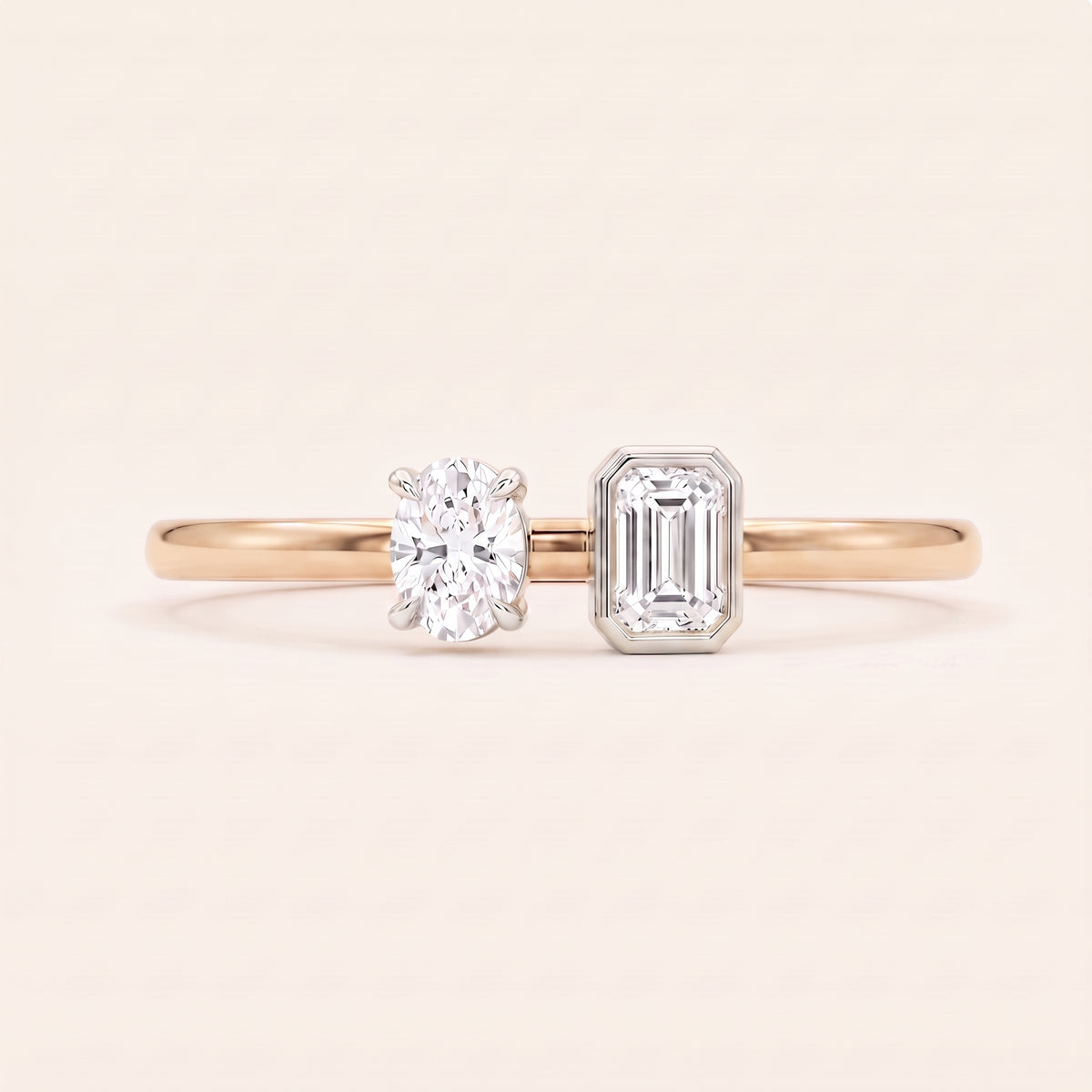 Contrast lab-grown diamond ring, view 7