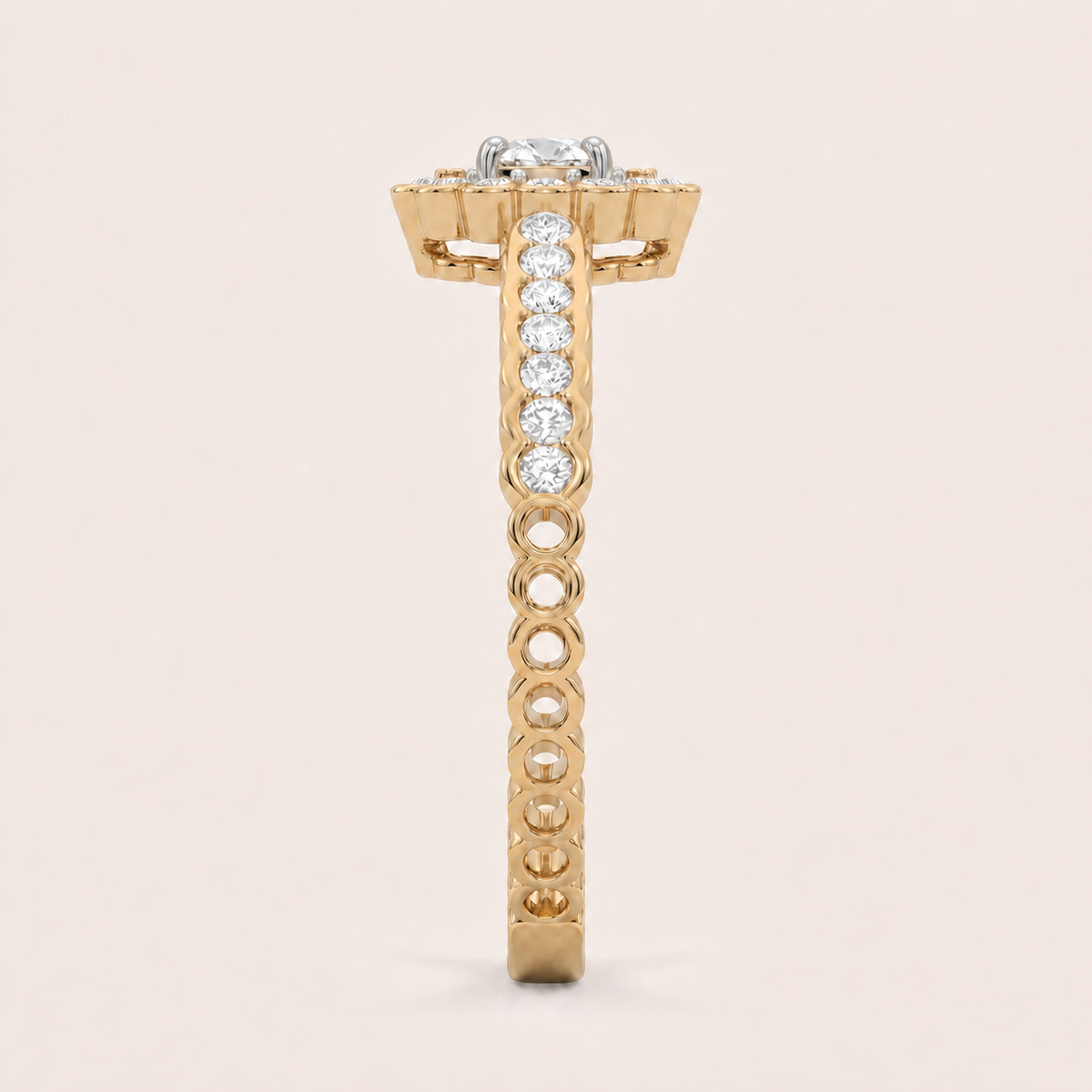 Antoinette lab-grown diamond ring, view 3