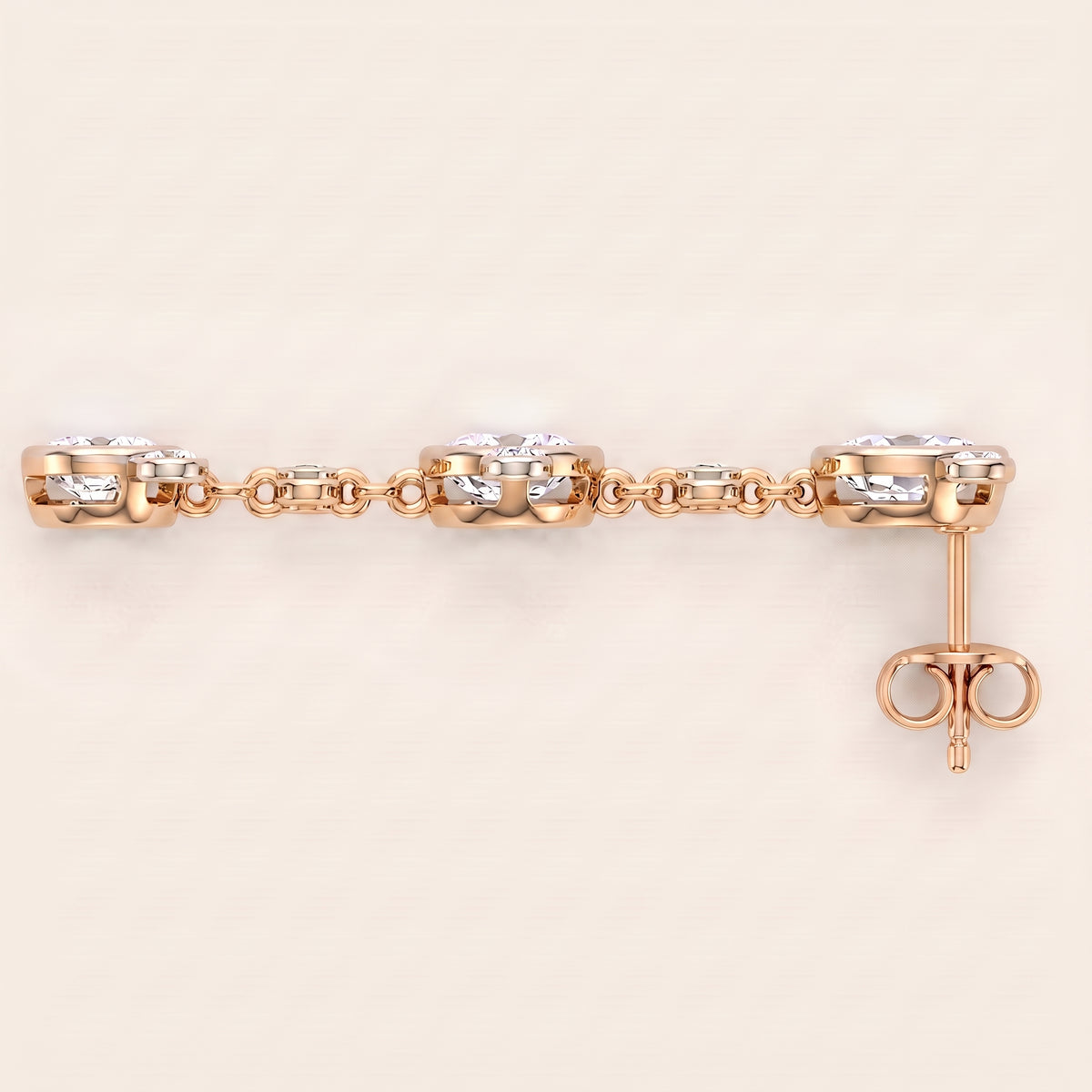 Dewfall lab-grown diamond earrings, view 7