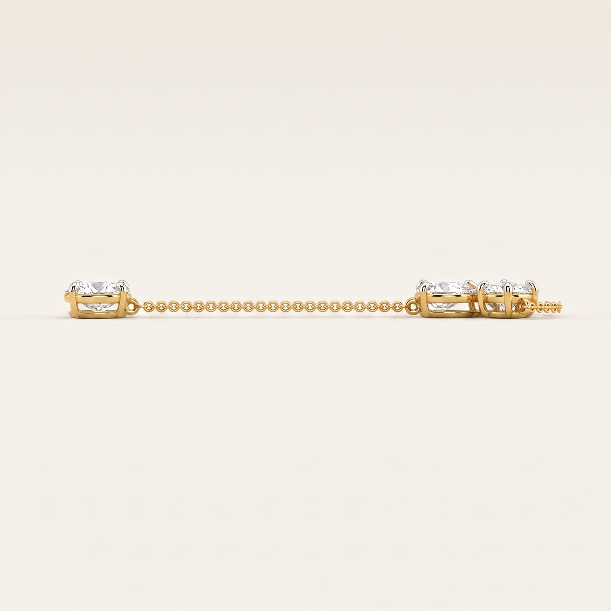 Triplet lab-grown diamond necklace, view 4
