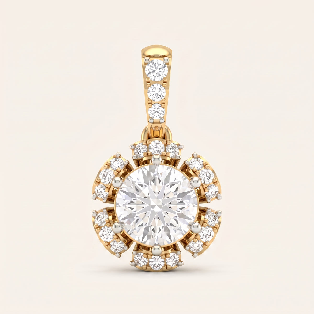 Marigold lab-grown diamond pendant