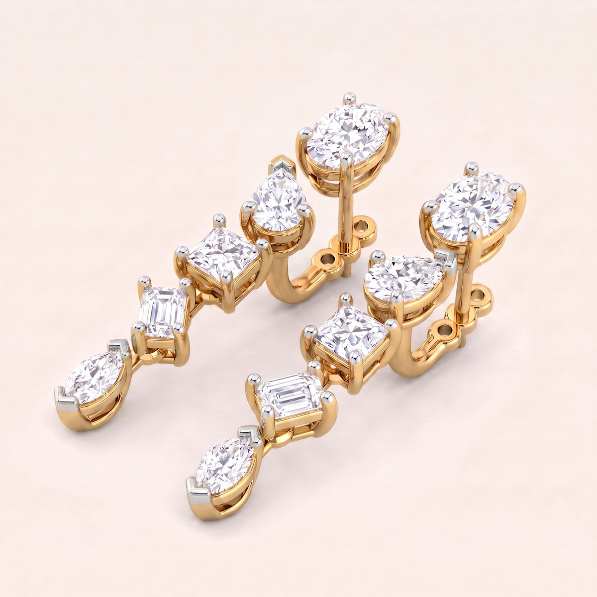 Rhapsody lab-grown diamond earrings, view 2