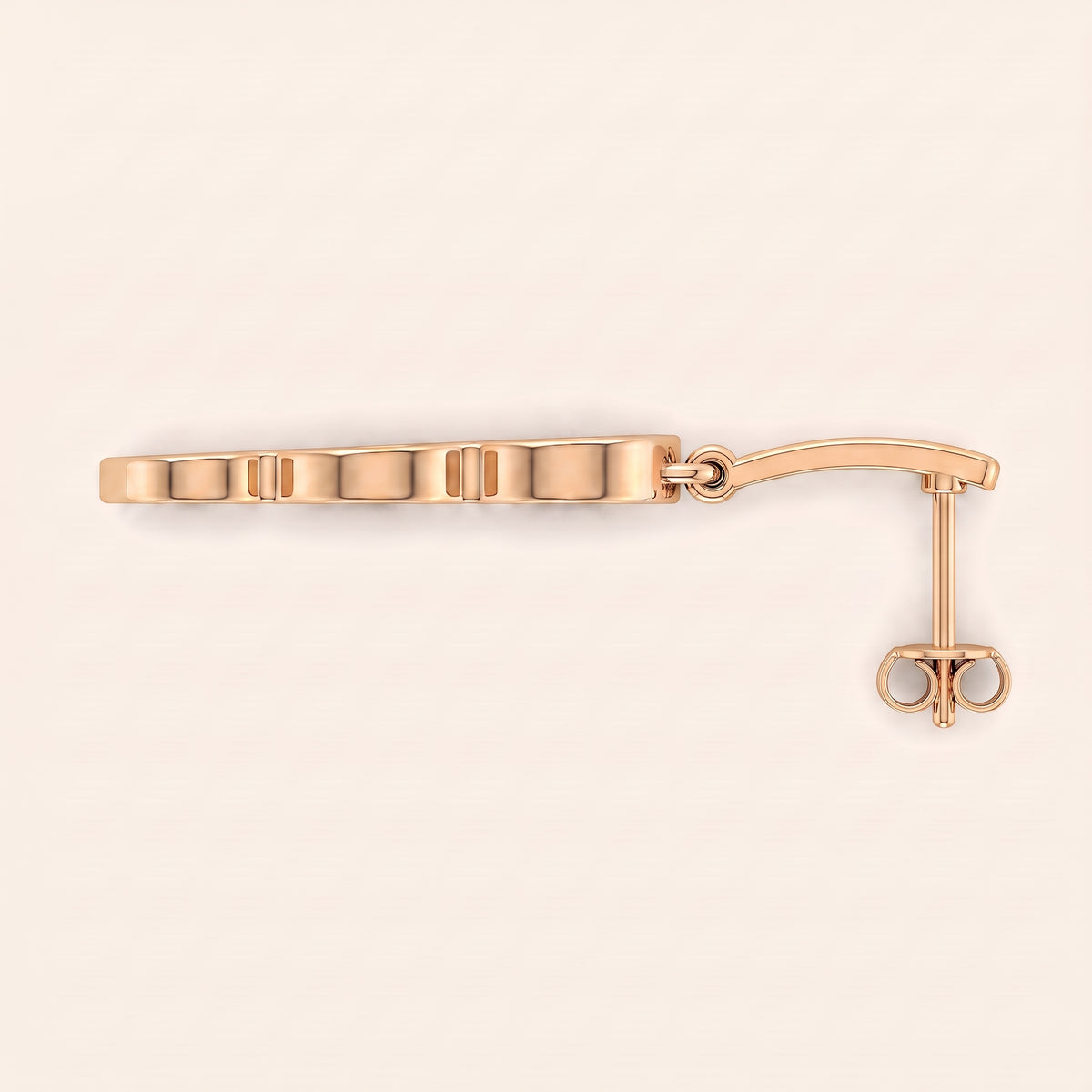 Droplet lab-grown diamond earrings, view 8