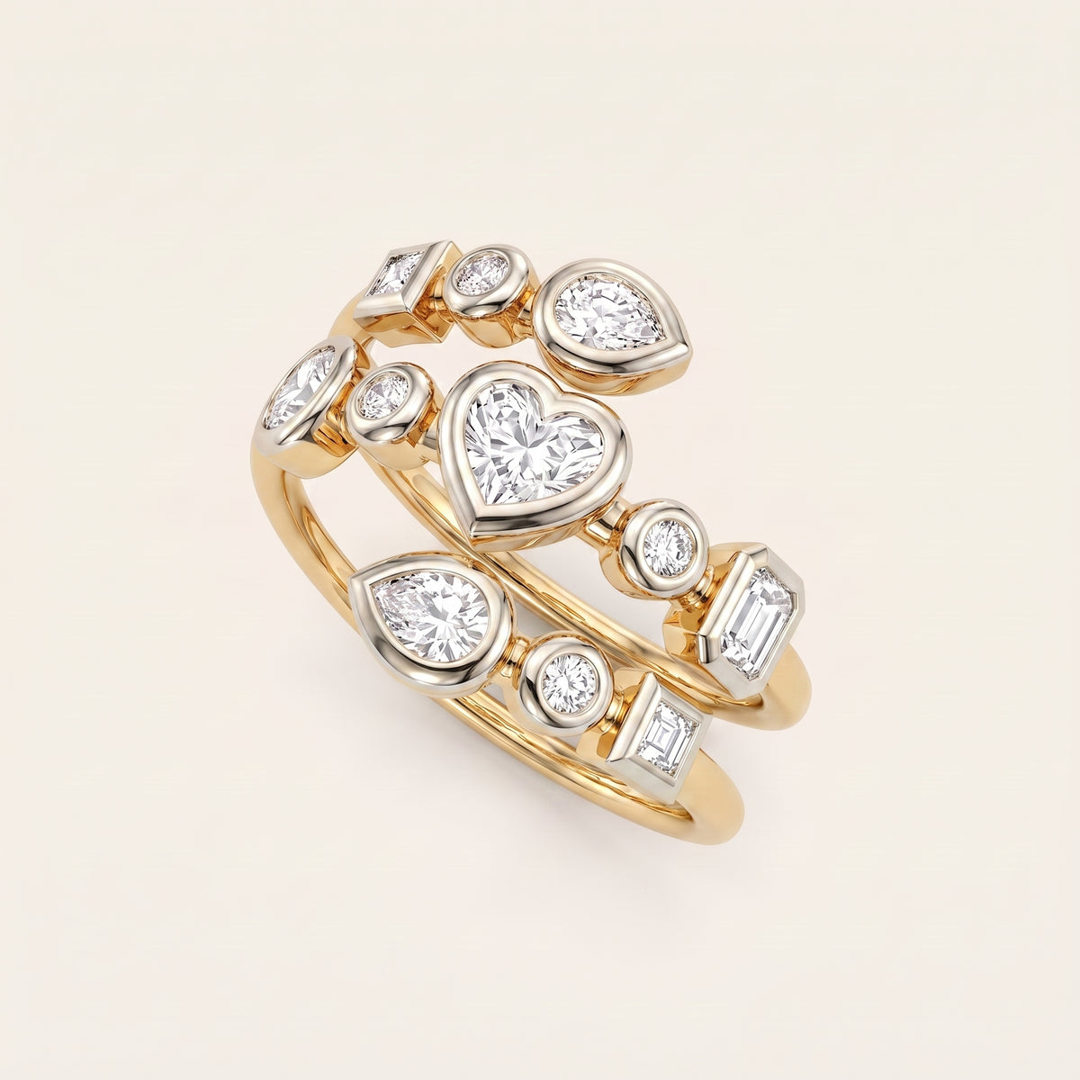 Charm lab-grown diamond ring, view 4