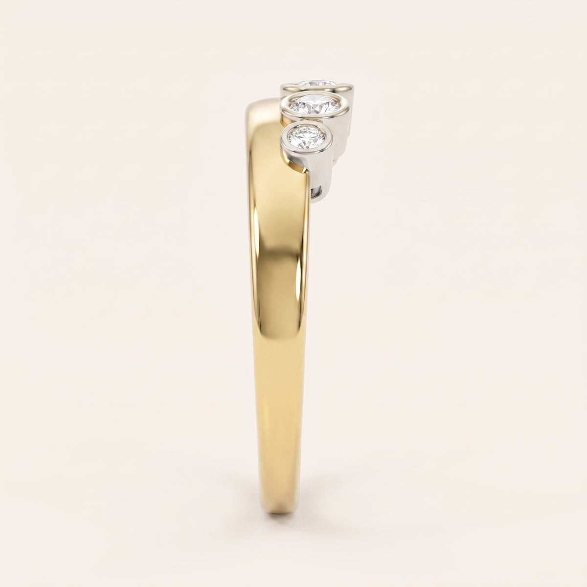 Pebble lab-grown diamond ring, view 2