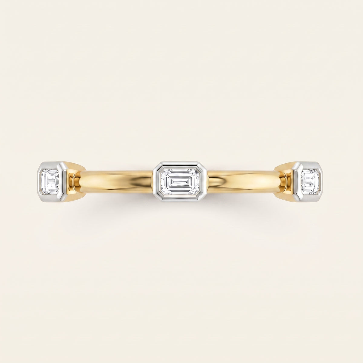Domino lab-grown diamond ring, view 2