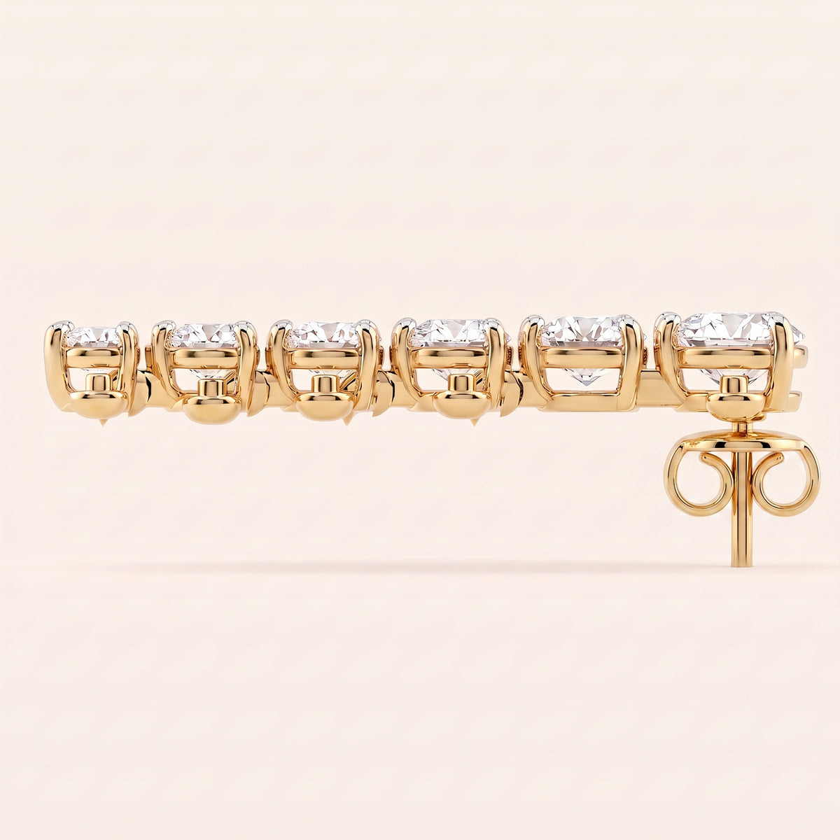 Rain lab-grown diamond earrings, view 5