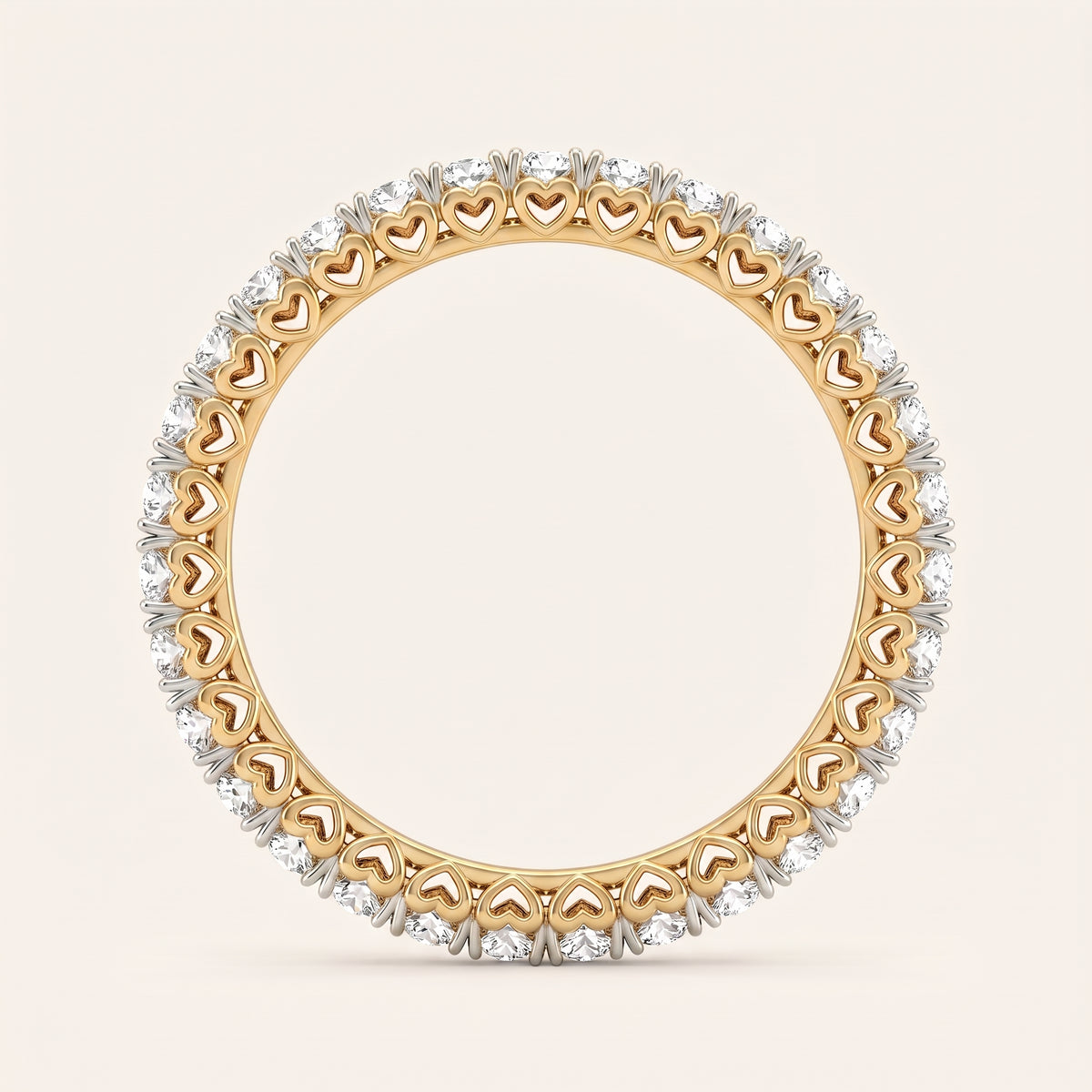 Sweetheart lab-grown diamond ring, view 2