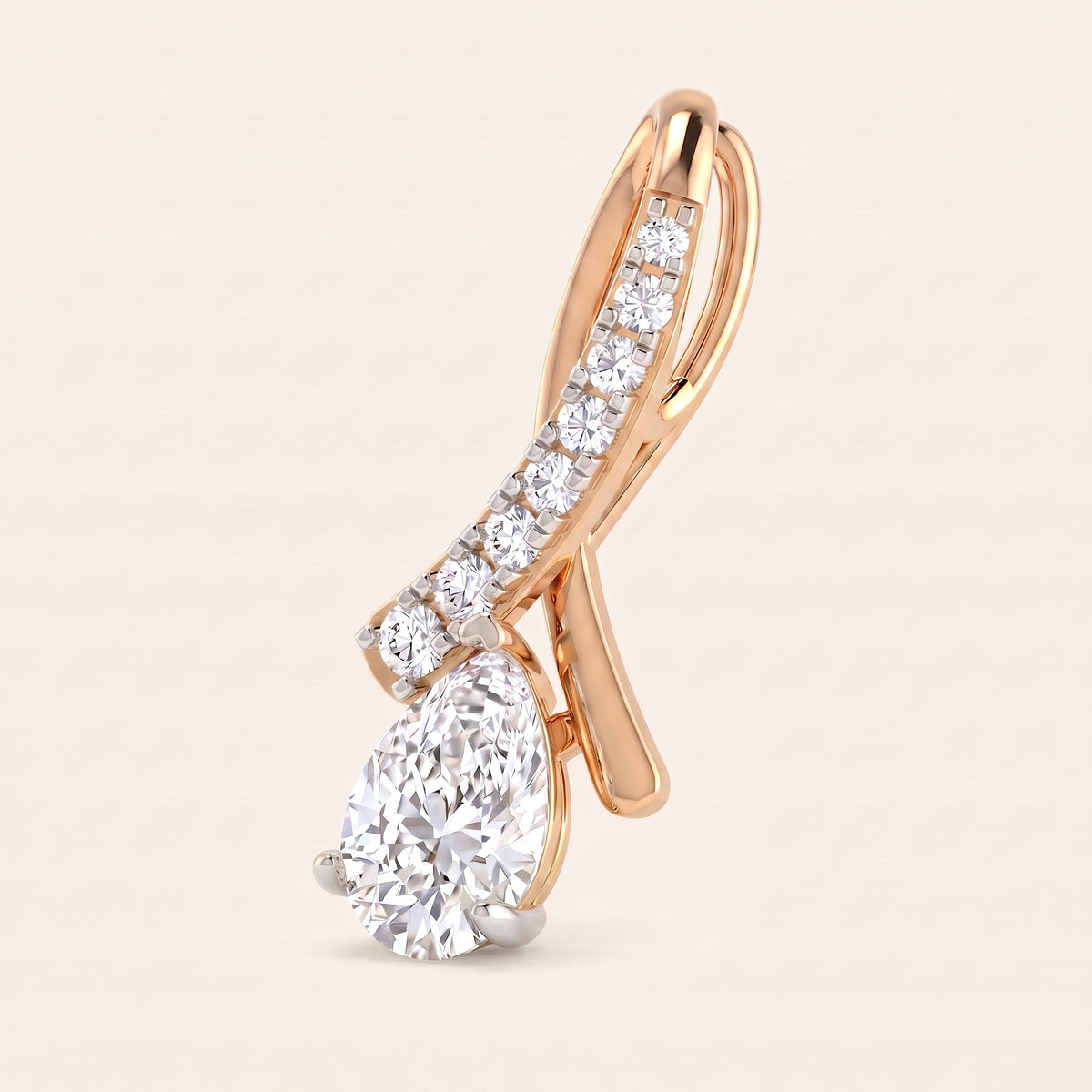 Comet lab-grown diamond pendant, view 5