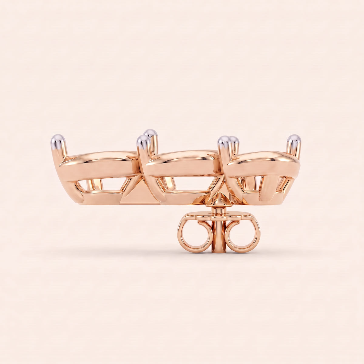 Fern lab-grown diamond earrings, view 8
