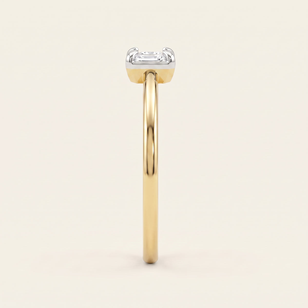 Contrast lab-grown diamond ring, view 4